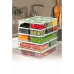 Casa si Gradina - Bucatarie si vesela - Organizare si depozitare bucatarie - Cutii alimentare - Set cutii depozitare, Hermia, plastic, menta, 17 piese - Infinity.ro