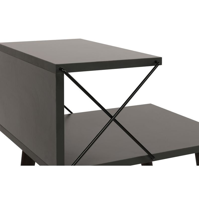 Casa si Gradina - Mobilier - Comode si corpuri - Noptiere - Noptiera, Hanah Home, pal melaminat, antracit, 50x40x55 cm, 854KLN3305 - Infinity.ro