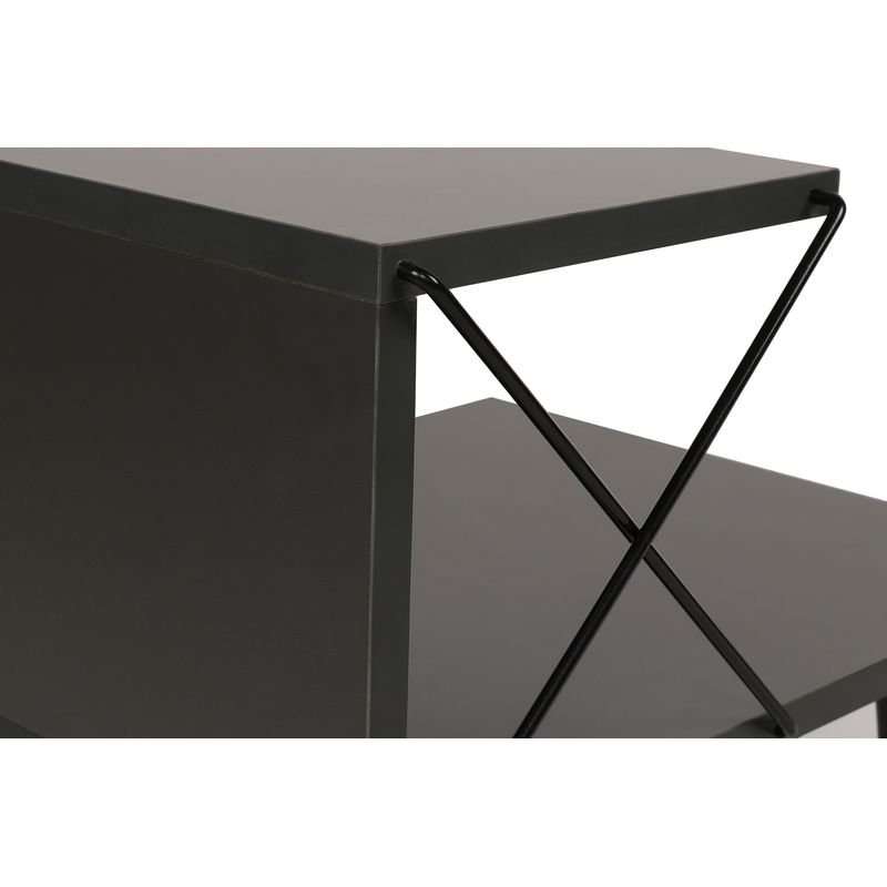 Casa si Gradina - Mobilier - Comode si corpuri - Noptiere - Noptiera, Hanah Home, pal melaminat, antracit, 50x40x55 cm, 854KLN3305 - Infinity.ro