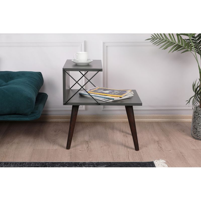Casa si Gradina - Mobilier - Comode si corpuri - Noptiere - Noptiera, Hanah Home, pal melaminat, antracit, 50x40x55 cm, 854KLN3305 - Infinity.ro