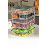 Casa si Gradina - Bucatarie si vesela - Organizare si depozitare bucatarie - Cutii alimentare - Set cutii depozitare, Hermia, plastic, verde, 7 piese - Infinity.ro