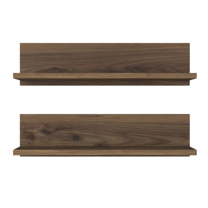 Casa si Gradina - Mobilier - Biblioteci si rafturi - Rafturi - Raft de perete, Hanah Home, panou de particule acoperit cu melamina, nuc, 60x15x13 cm - Infinity.ro