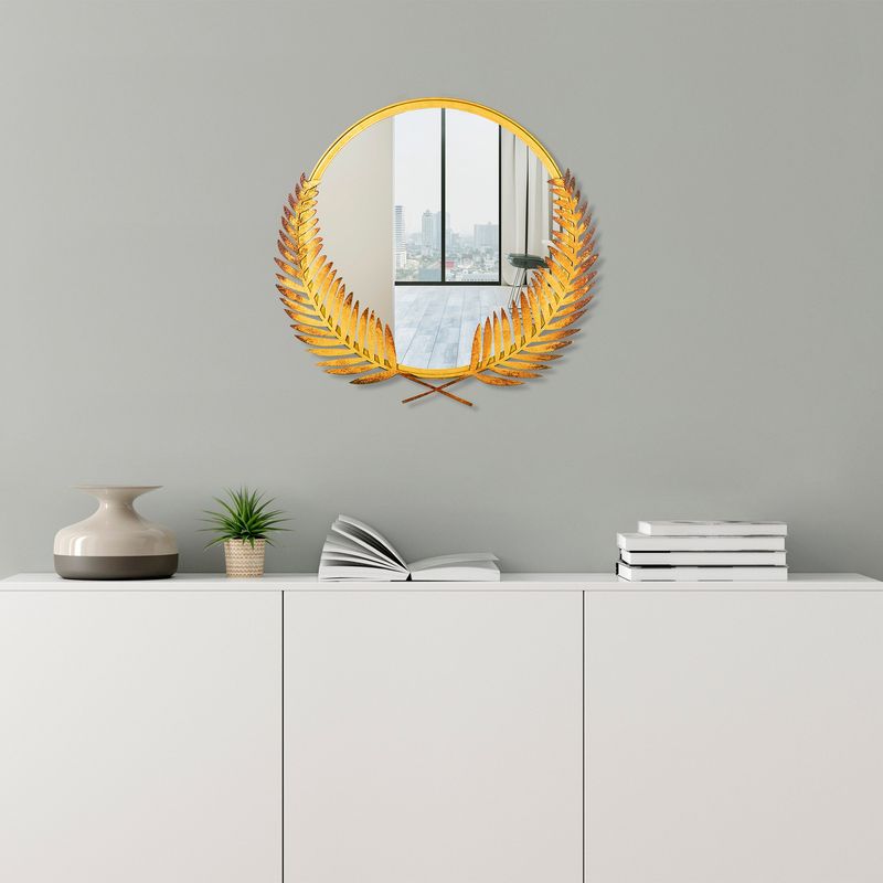 Casa si Gradina - Decoratiuni - Oglinzi - Oglinda decorativa, Wallxpert, metal, auriu, 59x57 cm - Infinity.ro