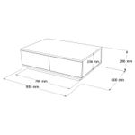 Casa si Gradina - Mobilier - Mese si birouri - Masute de cafea - Masuta de cafea, Hanah Home, pal melaminat, pin atlantic si antracit, 90x60x28.6 cm - Infinity.ro