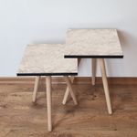 Casa si Gradina - Mobilier - Mese si birouri - Masute de cafea - Set masute de cafea, Hanah Home, mdf, bej, 35x35x47 cm, 2 piese, 481LNA2404 - Infinity.ro