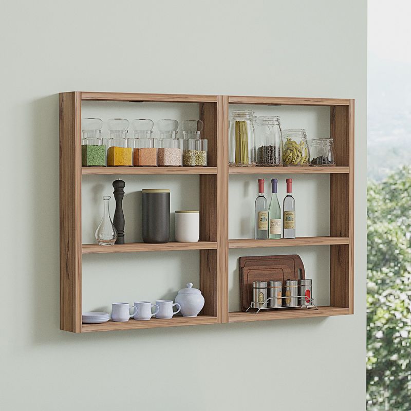Casa si Gradina - Mobilier - Biblioteci si rafturi - Rafturi - Raft de perete, Hanah Home, pal melaminat, pin atlantic, 84.6x60x9 cm - Infinity.ro