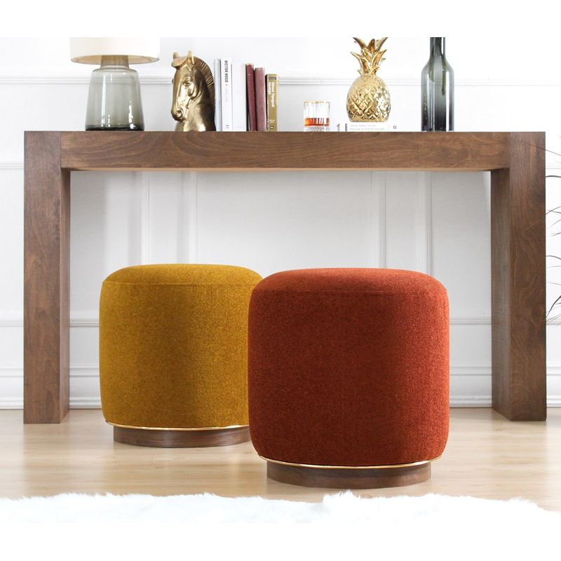 Casa si Gradina - Mobilier - Scaune si fotolii - Tabureti - Puf, Atelier Del Sofa, 100% bumbac, rosu tigla, 45x45x47 cm - Infinity.ro