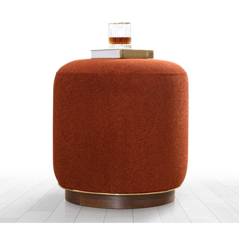 Casa si Gradina - Mobilier - Scaune si fotolii - Tabureti - Puf, Atelier Del Sofa, 100% bumbac, rosu tigla, 45x45x47 cm - Infinity.ro