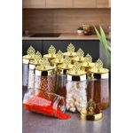 Casa si Gradina - Bucatarie si vesela - Organizare si depozitare bucatarie - Borcane si capace - Set borcane depozitare, Hermia, sticla, transparent, 9x9x20 cm, 12 bucati - Infinity.ro