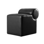 Casa si Gradina - Mobilier - Scaune si fotolii - Tabureti - Puf, Atelier Del Sofa, piele ecologica, negru, 45x60x56 cm - Infinity.ro