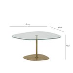 Casa si Gradina - Mobilier - Mese si birouri - Masute de cafea - Masuta de cafea, Hanah Home, sticla securizata, transparent auriu, 85x67x40 cm - Infinity.ro
