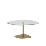 Casa si Gradina - Mobilier - Mese si birouri - Masute de cafea - Masuta de cafea, Hanah Home, sticla securizata, transparent auriu, 85x67x40 cm - Infinity.ro