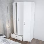 Casa si Gradina - Mobilier - Dulapuri si sifoniere - Sifoniere - Sifonier, Hanah Home, pal melaminat, alb, 90x40x170 cm - Infinity.ro