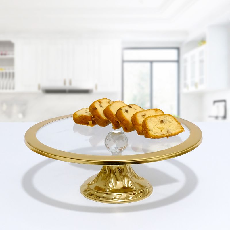 Casa si Gradina - Bucatarie si vesela - Vesela si tacamuri - Vesela desert - Platou desert, Hermia, metal inoxidabil, auriu, 30x14 cm - Infinity.ro