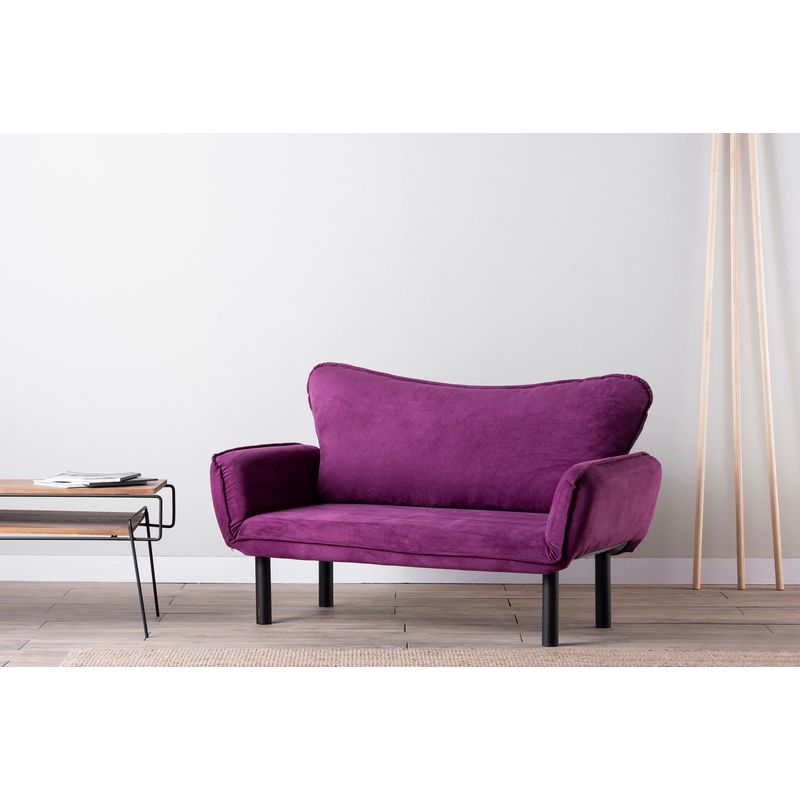 Casa si Gradina - Mobilier - Canapele si coltare - Canapele - Canapea extensibila, Atelier Del Sofa, metal, mov, 150x75x70 cm - Infinity.ro