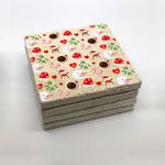 Casa si Gradina - Bucatarie si vesela - Accesorii bar - Suporturi bauturi - Suporturi pentru pahare, Hermia, piatra naturala, multicolor, 10x10x1 cm, set 4 bucati, 366TYR1226 - Infinity.ro