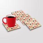 Casa si Gradina - Bucatarie si vesela - Accesorii bar - Suporturi bauturi - Suporturi pentru pahare, Hermia, piatra naturala, multicolor, 10x10x1 cm, set 4 bucati, 366TYR1226 - Infinity.ro