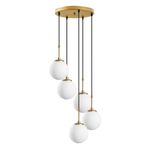 Casa si Gradina - Corpuri si surse de iluminat - Lustre si pendule - Candelabru, Opviq, metal, auriu, 40x40x115 cm - Infinity.ro