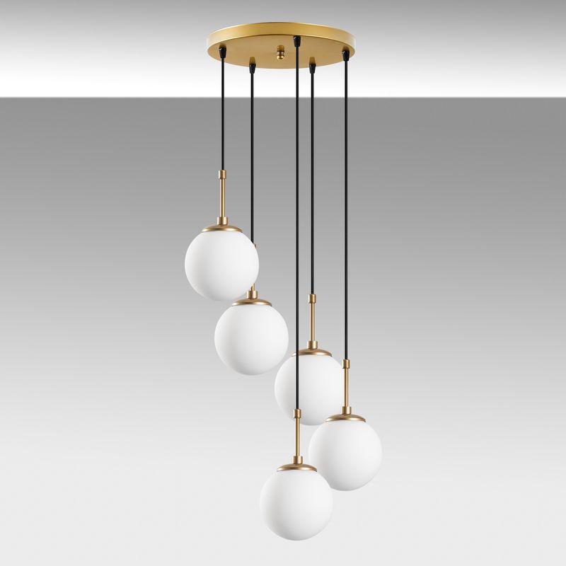 Casa si Gradina - Corpuri si surse de iluminat - Lustre si pendule - Candelabru, Opviq, metal, auriu, 40x40x115 cm - Infinity.ro