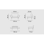 Casa si Gradina - Mobilier - Canapele si coltare - Canapele - Canapea extensibila, Hanah Home, microfibra, negru, 155x85x70 cm - Infinity.ro