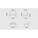 Casa si Gradina - Mobilier - Canapele si coltare - Canapele - Canapea extensibila, Hanah Home, microfibra, negru, 155x85x70 cm - Infinity.ro