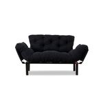 Casa si Gradina - Mobilier - Canapele si coltare - Canapele - Canapea extensibila, Hanah Home, microfibra, negru, 155x85x70 cm - Infinity.ro