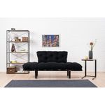 Casa si Gradina - Mobilier - Canapele si coltare - Canapele - Canapea extensibila, Hanah Home, microfibra, negru, 155x85x70 cm - Infinity.ro