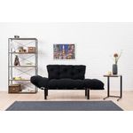 Casa si Gradina - Mobilier - Canapele si coltare - Canapele - Canapea extensibila, Hanah Home, microfibra, negru, 155x85x70 cm - Infinity.ro
