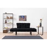Casa si Gradina - Mobilier - Canapele si coltare - Canapele - Canapea extensibila, Hanah Home, microfibra, negru, 155x85x70 cm - Infinity.ro