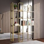 Casa si Gradina - Mobilier - Biblioteci si rafturi - Biblioteci - Biblioteca, Hanah Home, pal melaminat, galben, 124x182x26 cm - Infinity.ro
