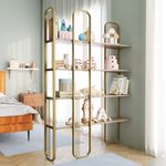 Casa si Gradina - Mobilier - Biblioteci si rafturi - Biblioteci - Biblioteca, Hanah Home, pal melaminat, galben, 124x182x26 cm - Infinity.ro