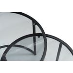 Casa si Gradina - Mobilier - Mese si birouri - Masute de cafea - Masuta de cafea, Hanah Home, sticla fumurie temperata, negru si fum, 60x60x43 cm - Infinity.ro