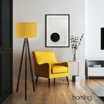 Casa si Gradina - Corpuri si surse de iluminat - Veioze si lampi - Lampadare - Lampadar, Opviq, mdf, galben, 140 cm, 780SGN3465 - Infinity.ro