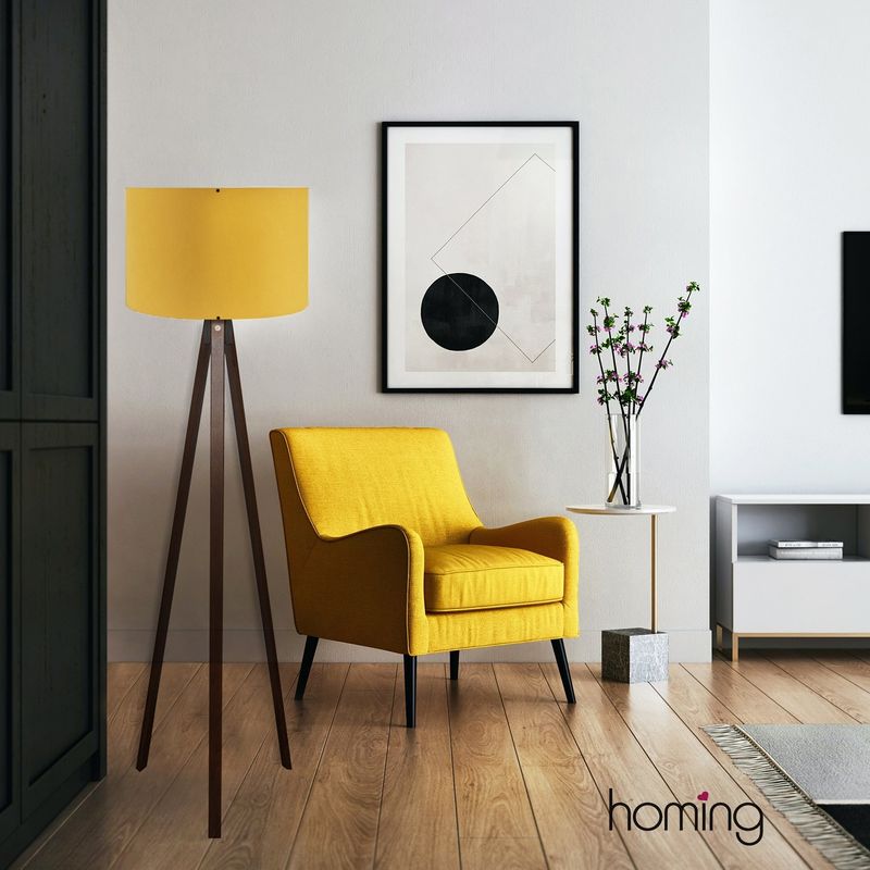 Casa si Gradina - Corpuri si surse de iluminat - Veioze si lampi - Lampadare - Lampadar, Opviq, mdf, galben, 140 cm, 780SGN3465 - Infinity.ro