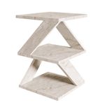 Casa si Gradina - Mobilier - Mese si birouri - Masute de cafea - Masuta laterala, Hanah Home, pal melaminat, travertin, 29.6x54.2x29.6 cm - Infinity.ro