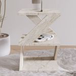 Casa si Gradina - Mobilier - Mese si birouri - Masute de cafea - Masuta laterala, Hanah Home, pal melaminat, travertin, 29.6x54.2x29.6 cm - Infinity.ro