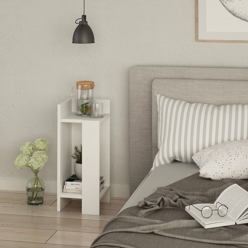Casa si Gradina - Mobilier - Comode si corpuri - Noptiere - Noptiera, Hanah Home, pal melaminat, alb, 25x27x60 cm, 855DTE3505 - Infinity.ro