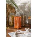Casa si Gradina - Bucatarie si vesela - Organizare si depozitare bucatarie - Borcane si capace - Set borcane, Hermia, sticla, argintiu, 8.5x8.5x20 cm, 3 piese - Infinity.ro