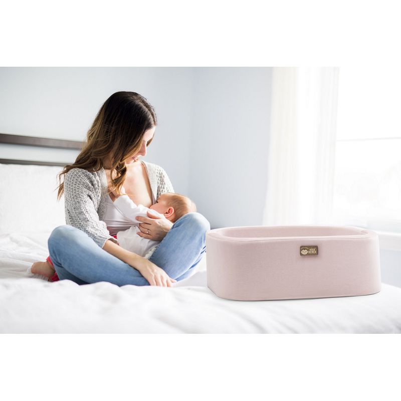 Casa si Gradina - Mobilier - Mobilier copii - Patuturi copii - Leagan pentru copii, Hanah Home, metal si lemn de pin, roz auriu, 90x70x58 cm - Infinity.ro