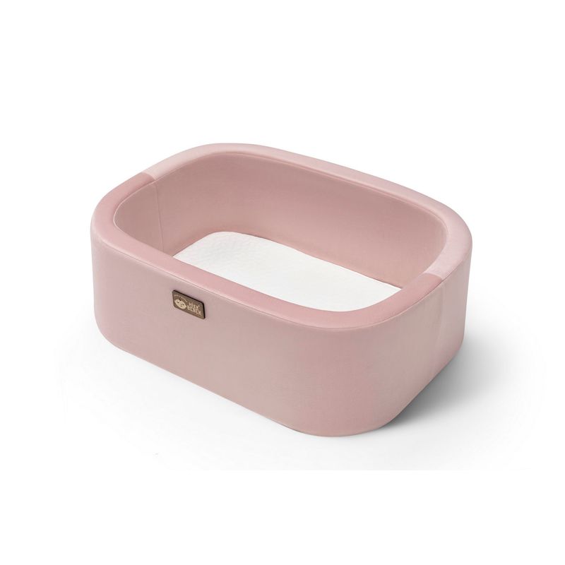 Casa si Gradina - Mobilier - Mobilier copii - Patuturi copii - Leagan pentru copii, Hanah Home, metal si lemn de pin, roz auriu, 90x70x58 cm - Infinity.ro