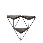 Casa si Gradina - Mobilier - Biblioteci si rafturi - Rafturi - Raft de perete, Hanah Home, lemn de molid, negru si nuc inchis, 57x45x15 cm - Infinity.ro