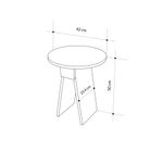Casa si Gradina - Mobilier - Mese si birouri - Mese living - Masuta laterala, Hanah Home, pal melaminat, gri retro, 42x42x50 cm - Infinity.ro