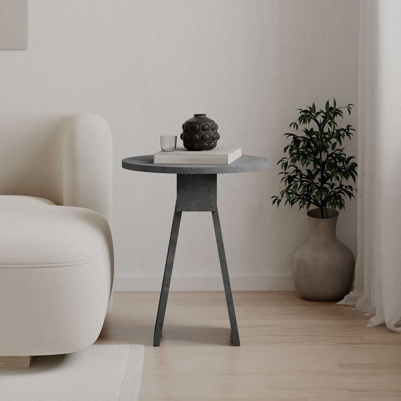 Casa si Gradina - Mobilier - Mese si birouri - Mese living - Masuta laterala, Hanah Home, pal melaminat, gri retro, 42x42x50 cm - Infinity.ro