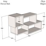 Casa si Gradina - Mobilier - Biblioteci si rafturi - Rafturi - Raft de perete, Hanah Home, pal melaminat, alb si nuc, 90.6x51x20 cm - Infinity.ro