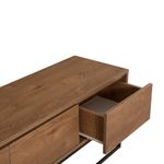 Casa si Gradina - Mobilier - Comode si corpuri - Comode - Comoda tv, Hanah Home, pal melaminat, nuc negru, 140x40x50 cm - Infinity.ro