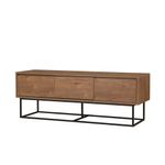 Casa si Gradina - Mobilier - Comode si corpuri - Comode - Comoda tv, Hanah Home, pal melaminat, nuc negru, 140x40x50 cm - Infinity.ro
