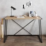 Casa si Gradina - Mobilier - Mese si birouri - Birouri - Birou de studiu, Hanah Home, pal melaminat, nuc si negru, 120x60x75 cm, 541HDL1104 - Infinity.ro