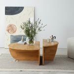 Casa si Gradina - Mobilier - Seturi de mobilier - Seturi living - Set masute de cafea, Hanah Home, lemn masiv de pin, stejar, 90x30x60 cm, 85x30x35 cm - Infinity.ro