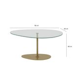 Casa si Gradina - Mobilier - Mese si birouri - Masute de cafea - Masuta de cafea, Hanah Home, sticla securizata, transparent auriu, 90x60x40 cm - Infinity.ro