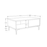 Casa si Gradina - Mobilier - Mese si birouri - Masute de cafea - Masuta de cafea, Hanah Home, pal melaminat, stejar si alb, 90x54x38.6 cm - Infinity.ro